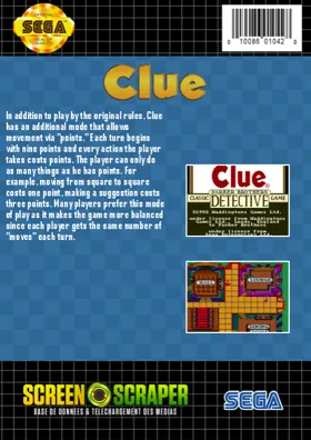 Clue (USA) box cover back